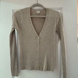 a new day Ribbed Tan Cardigan